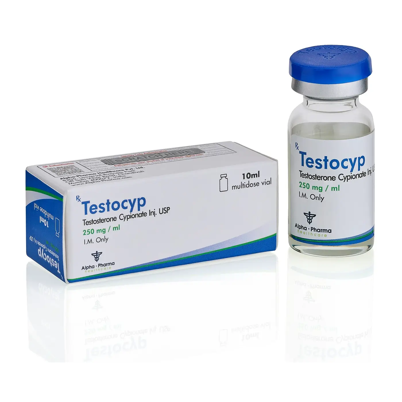 Buy Testosterone Cypionate Online With Credit Card Alpha Pharma Testocyp vial