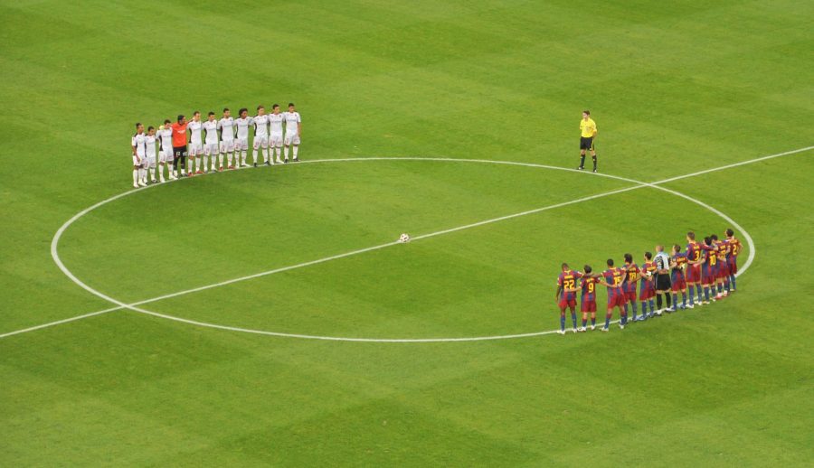 A packed football stadium before kick-off